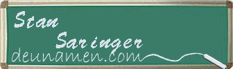Stan Saringer Visitenkarte